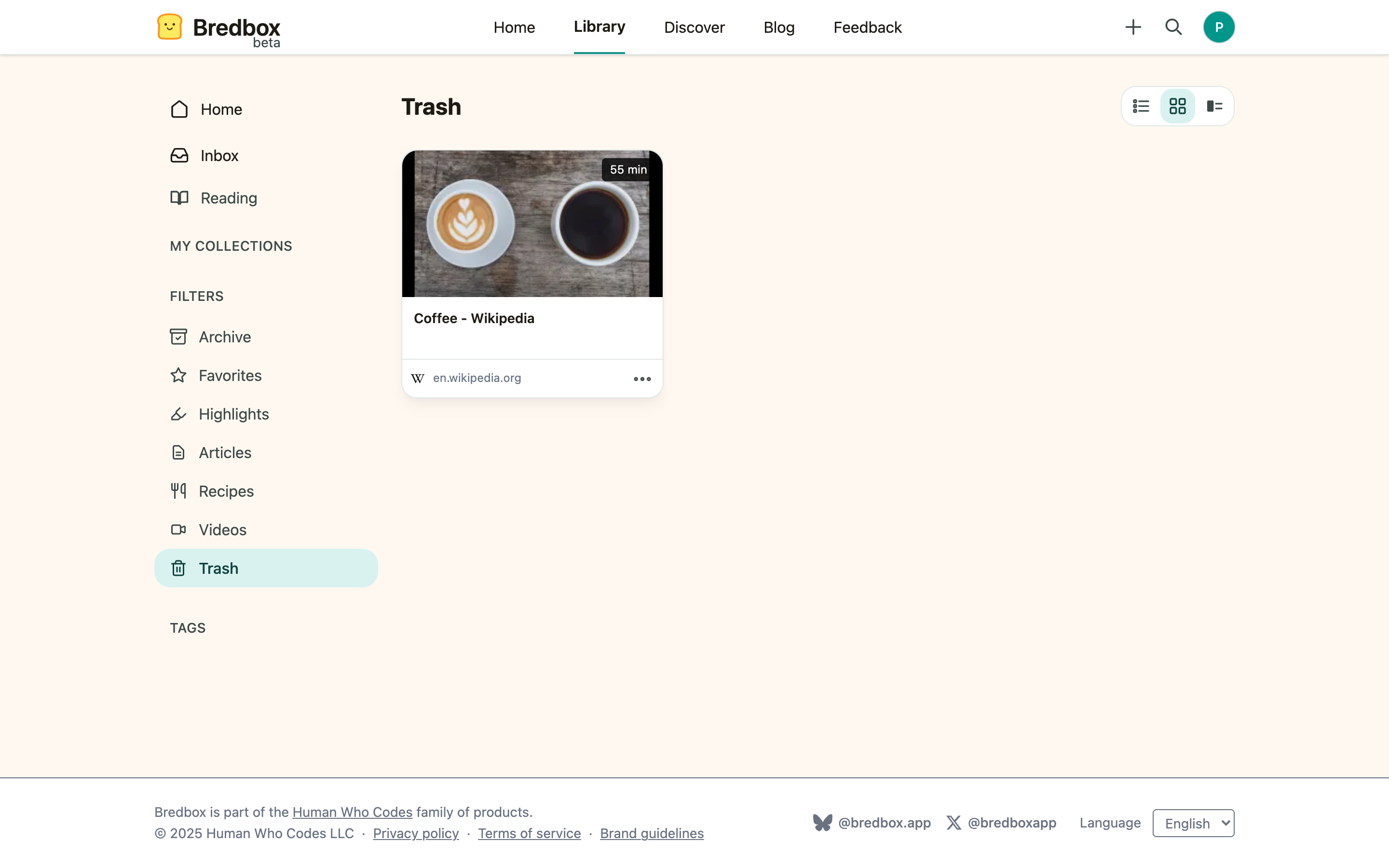 The Trash view with saves showing Restore and Delete now actions.